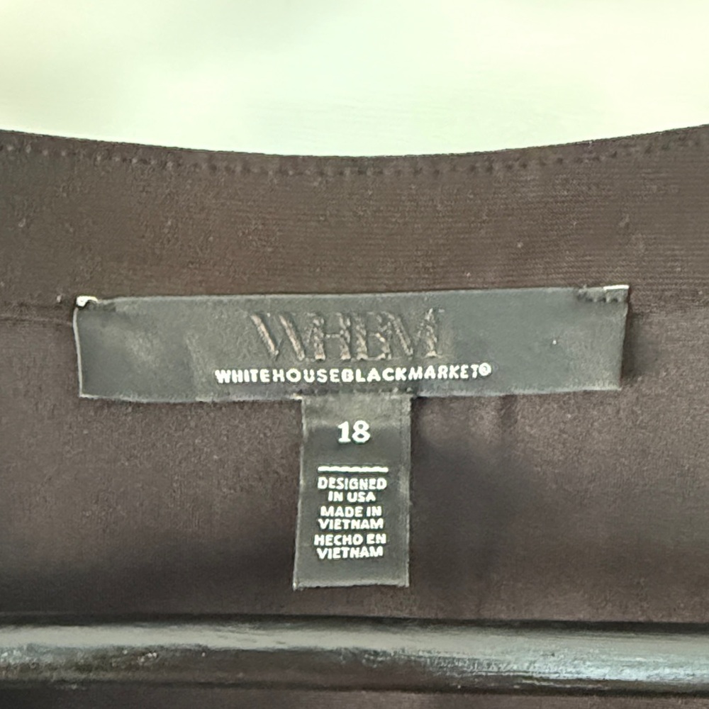 WHBM Black Sleeveless Midi Dress with Gold Buttons - 18 - Picture 4 of 7